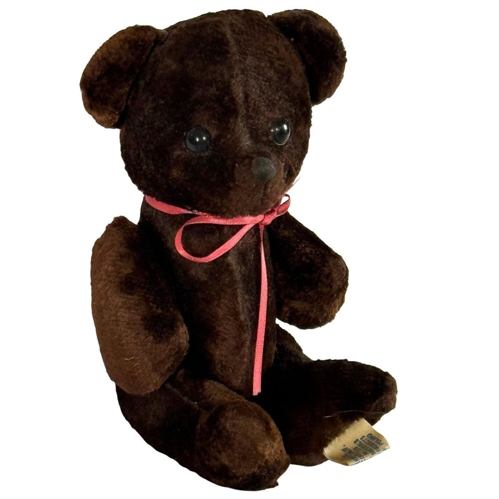 Vintage R Dakin No 118 Teddy Bear 7 Inch Brown Plush Made Poland 1950s Toy - Picture 6 of 8
